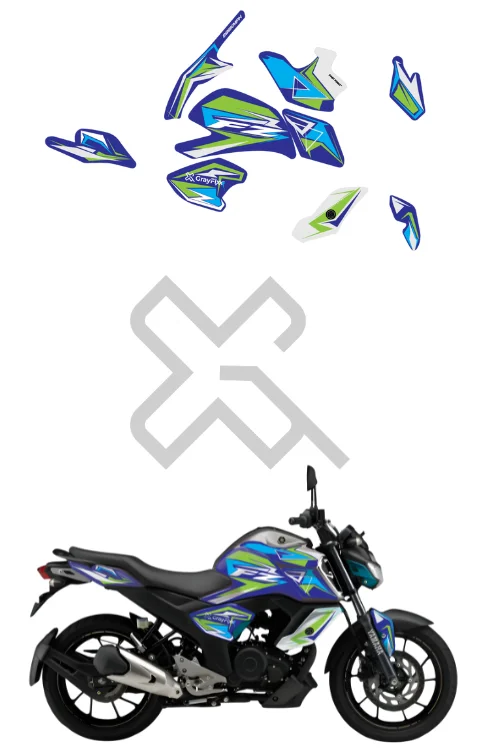 Scor Edition Full Body Sticker Compatible with FZ-S V3/V4 | Sticker Compatible with FZ-S V3/V4 Made In Premium Gloss Vinyl With FPF (Fade Protection Film), Water Proof, Precut Sticker, Pack Of 1 Compatible with Both Side